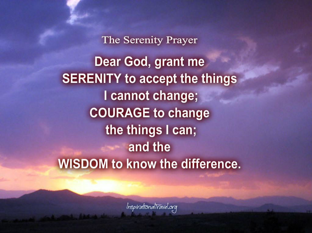 the serenity prayer